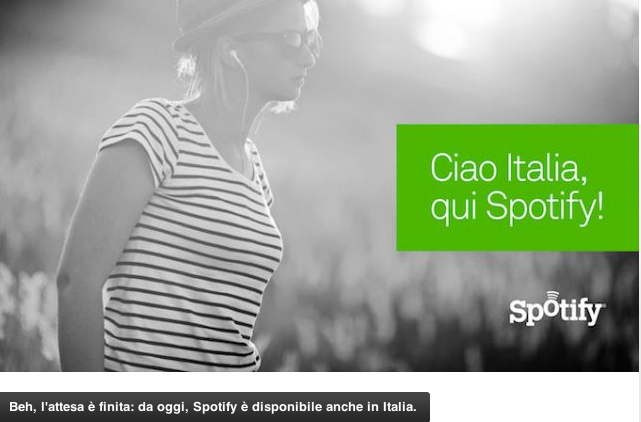Spotify arriva in Italia